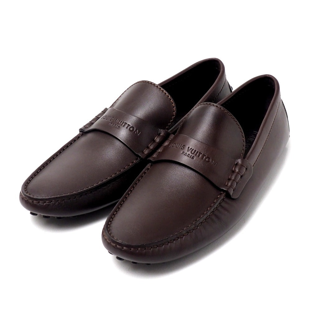 LOUIS VUITTON Slip-on leather Brown ND 0111 8