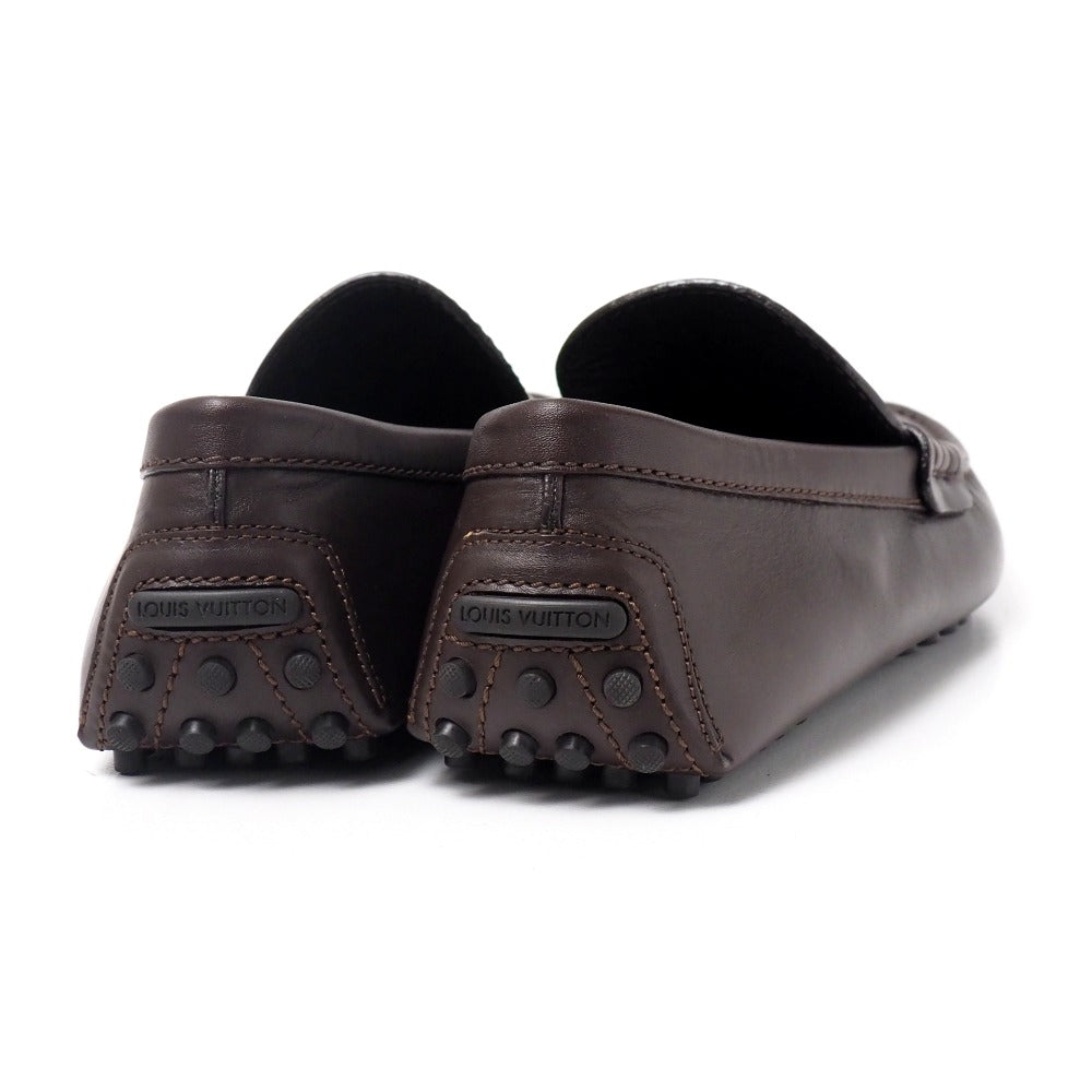 LOUIS VUITTON Slip-on leather Brown ND 0111 8