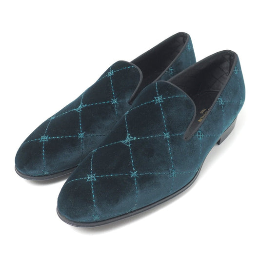 LOUIS VUITTON Dress shoes BM0149 Velor green Auteuil line 7