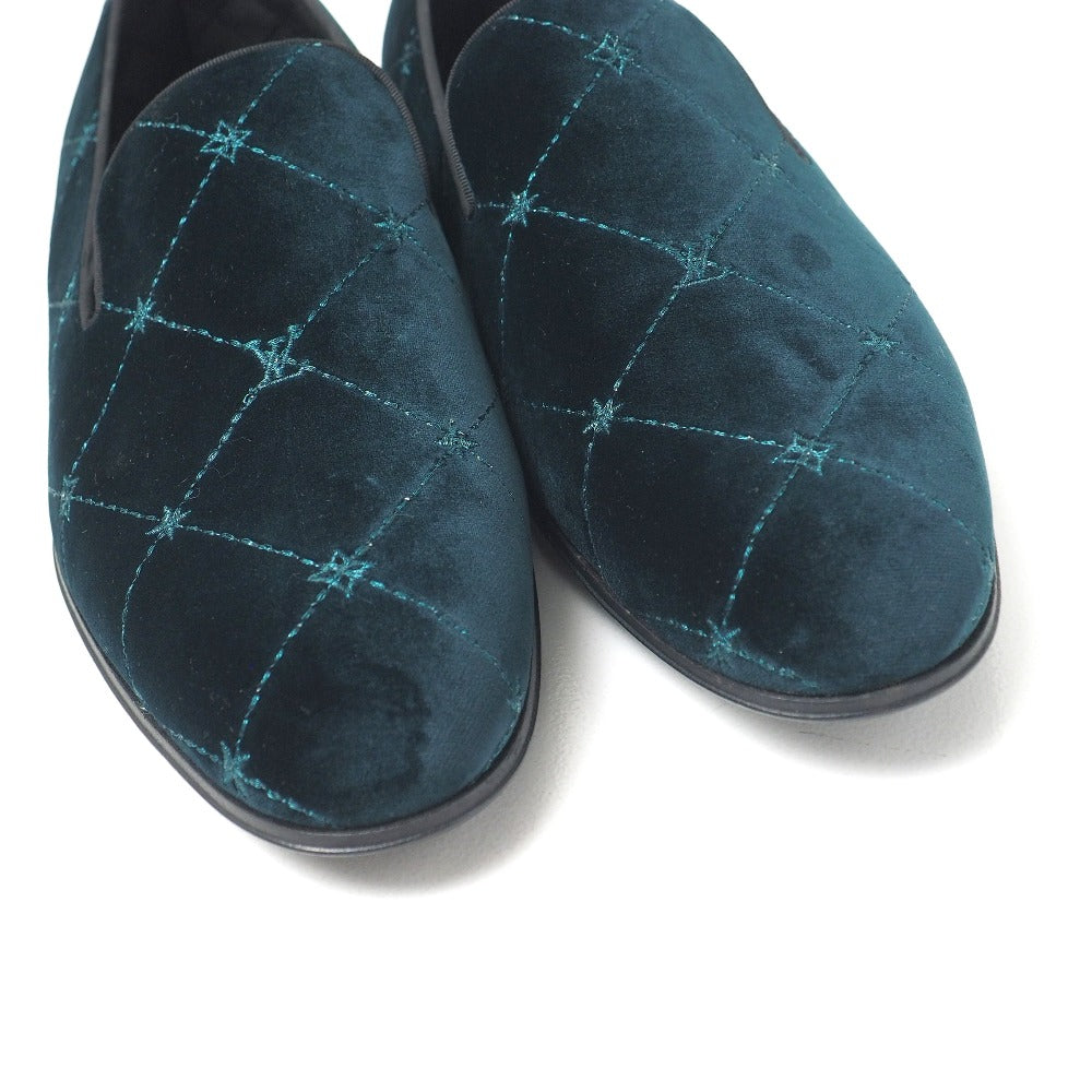 LOUIS VUITTON Dress shoes BM0149 Velor green Auteuil line 7