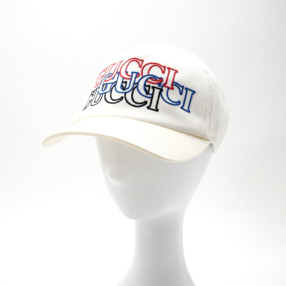 GUCCI cap cotton 100% white black red blue 788548 4HA9X 9000 L/59