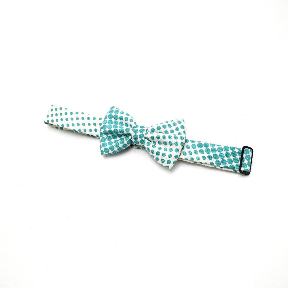 HERMES tie 100% silk White type Green