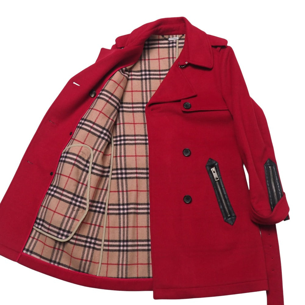 BURBERRY trench coat 90% wool, 10% cashmere Red FF713-335-18 42