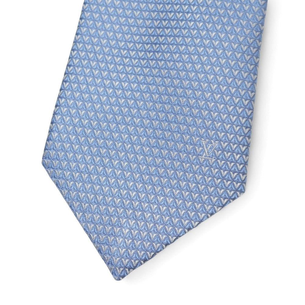 LOUIS VUITTON tie ãã¤ã¤ã¢ã³ããã¤ 8CM 100% silk Light blue gray M71209