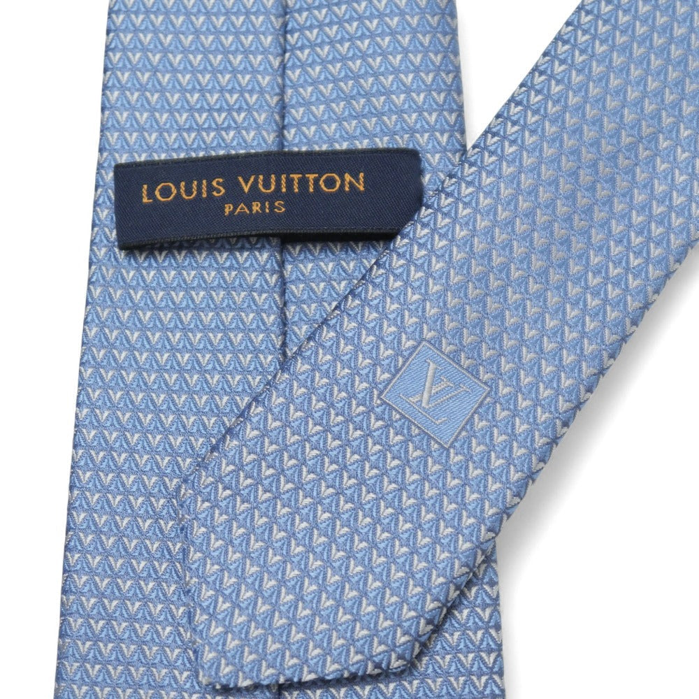 LOUIS VUITTON tie ãã¤ã¤ã¢ã³ããã¤ 8CM 100% silk Light blue gray M71209