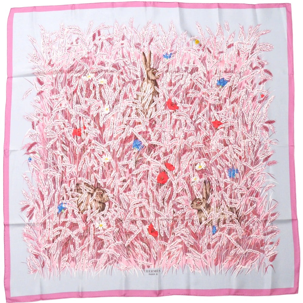 HERMES scarf 100% silk multicolor