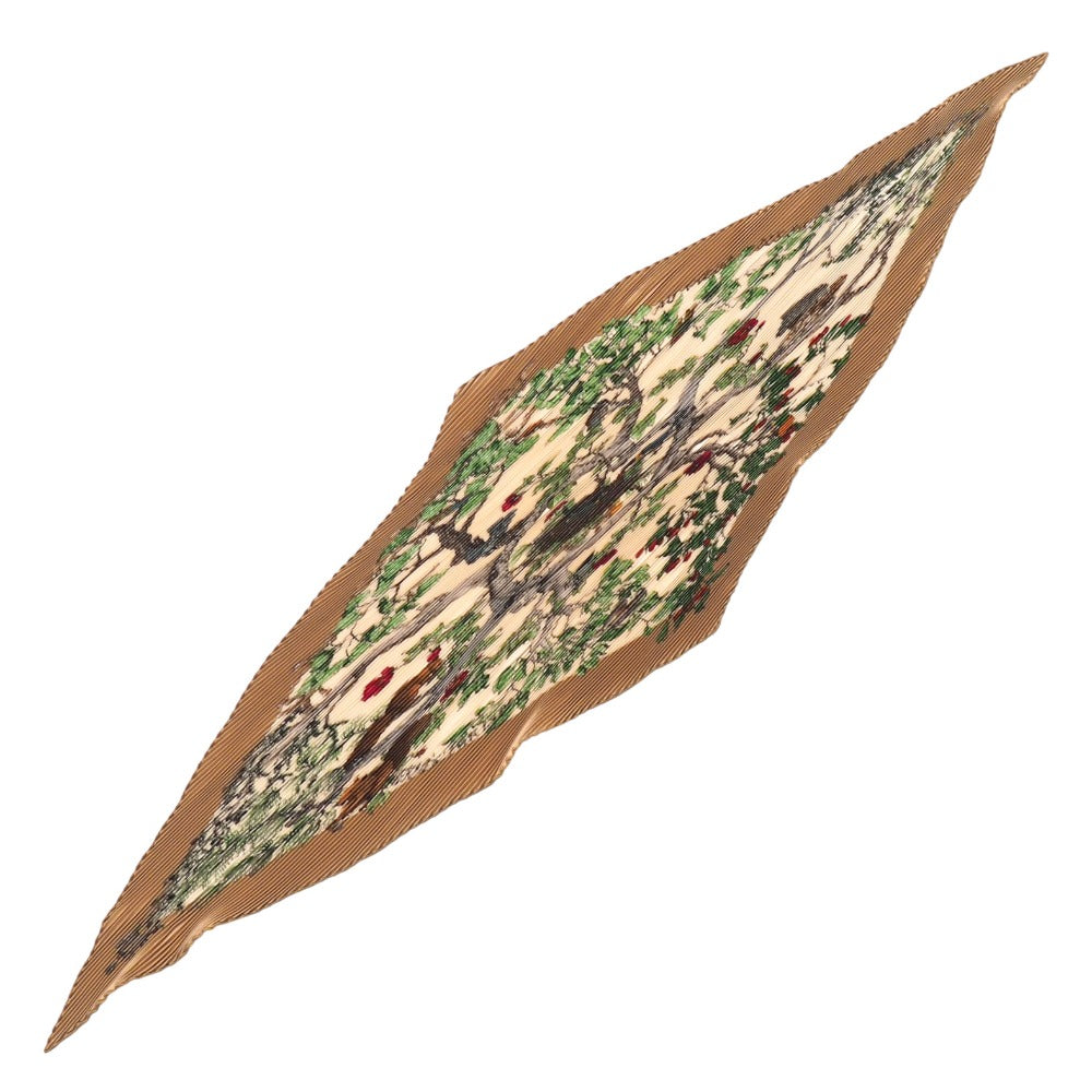 HERMES scarf 100% silk Beige type Green type