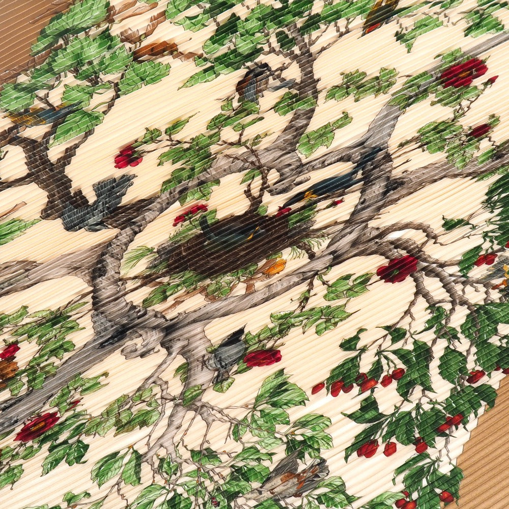 HERMES scarf 100% silk Beige type Green type