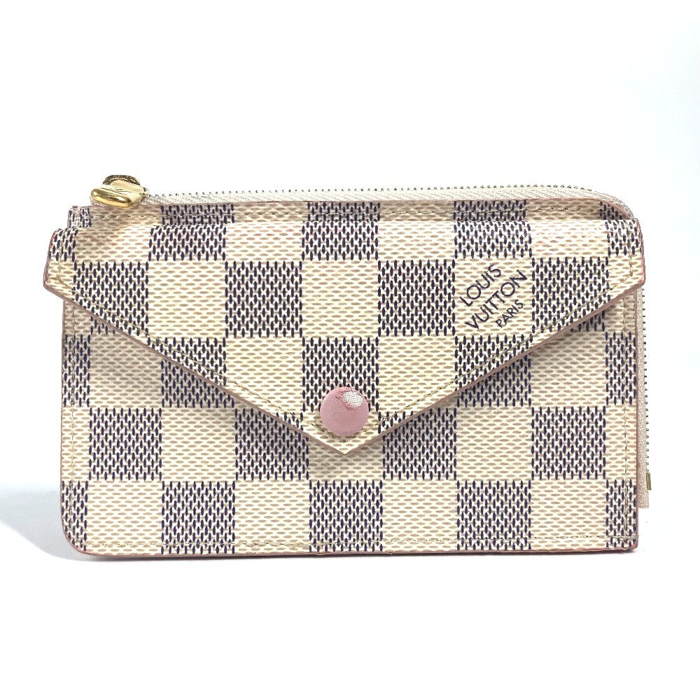 LOUIS VUITTON Coin case N60498ã Damier Azur Canvas gray Damier Azur Porte Cartes Rectove