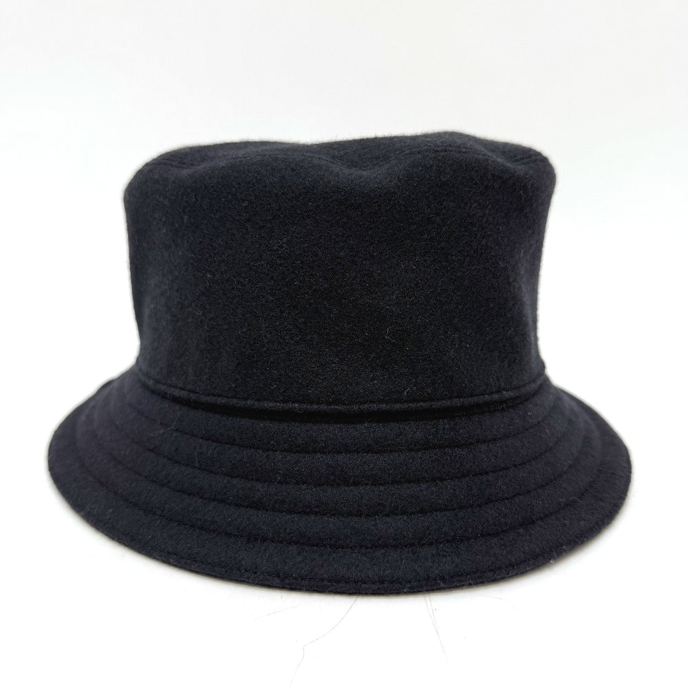 HERMES hat H242084N Wool, Nylon Navy Fred H-Cut Hat mens 59