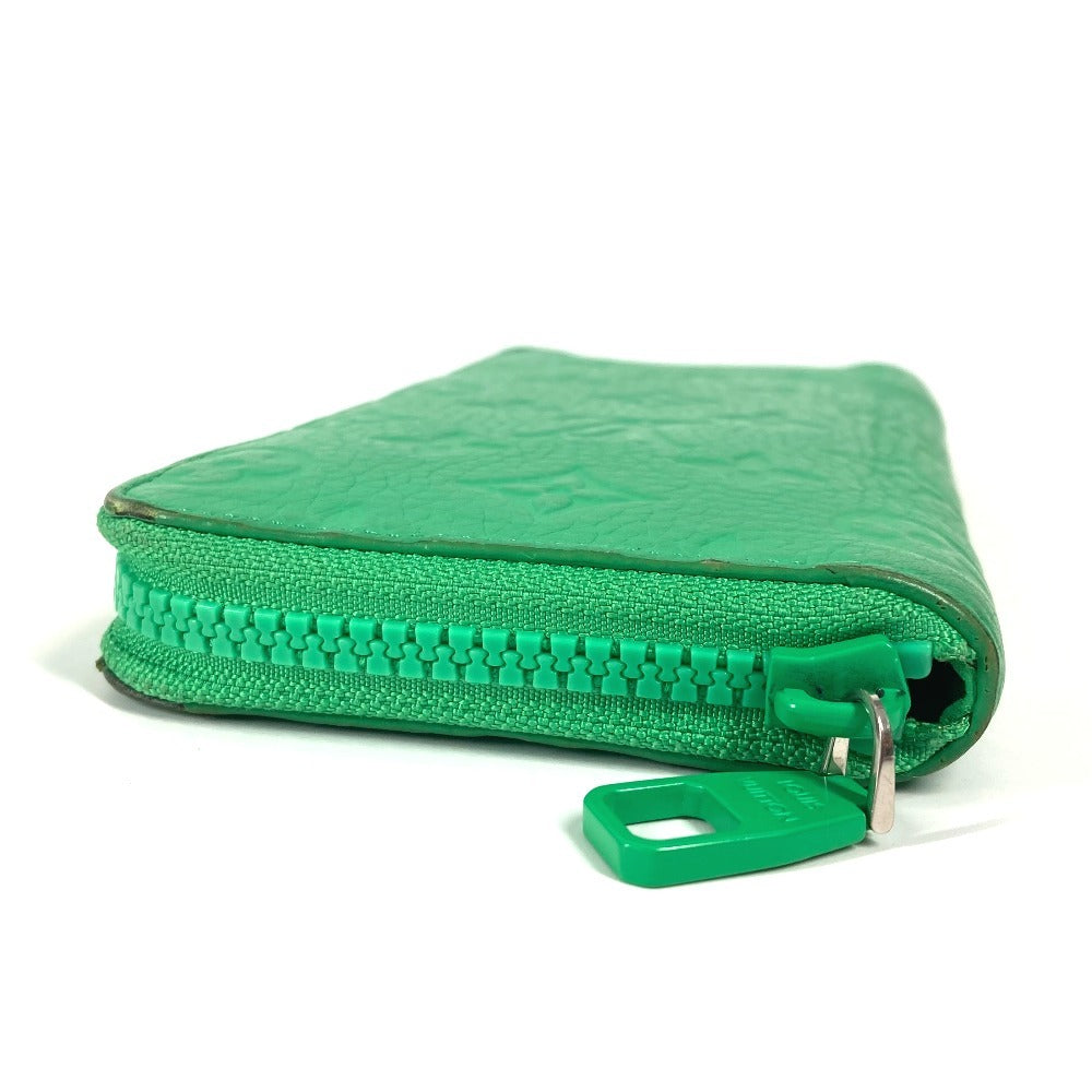LOUIS VUITTON Long Wallet Purse M81549 Taurillon Clemence Leather green Monogram Taurillon Clemence Zippy Wallet Vertical unisex(Unisex)