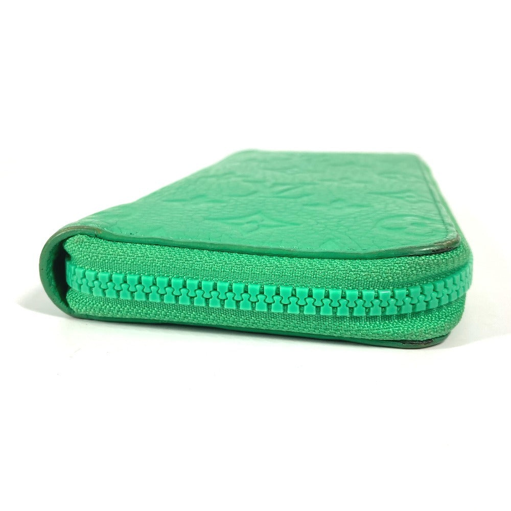LOUIS VUITTON Long Wallet Purse M81549 Taurillon Clemence Leather green Monogram Taurillon Clemence Zippy Wallet Vertical unisex(Unisex)