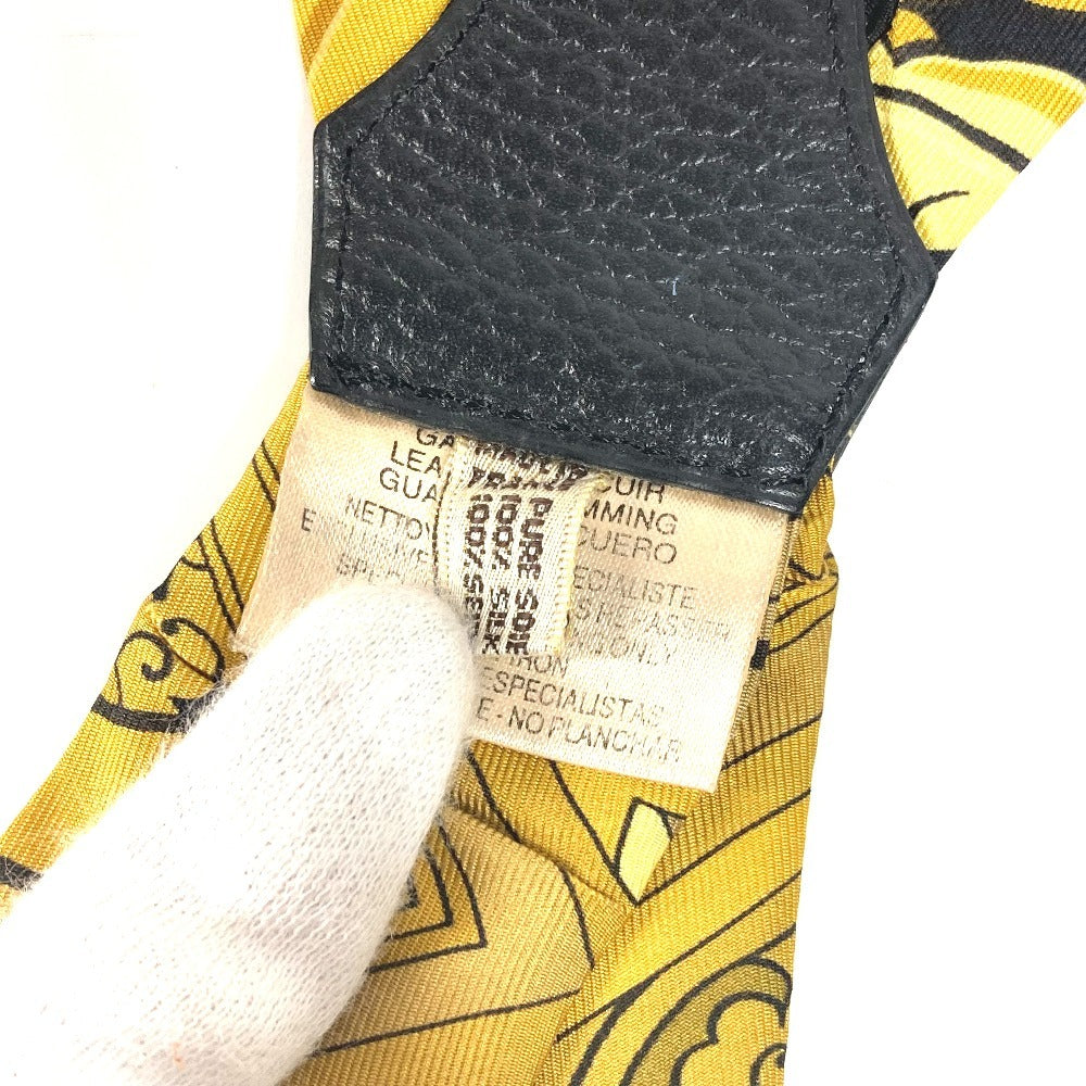 HERMES suspenders silk yellow Overall handle