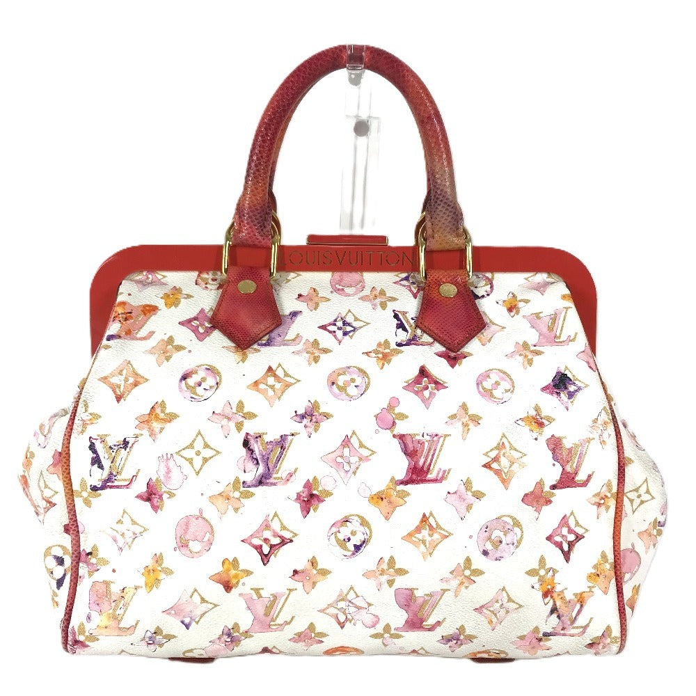 LOUIS VUITTON Handbag M95729 , Monogram Watercolor Canvas/Carong Leather white Monogram water color Speedy 30