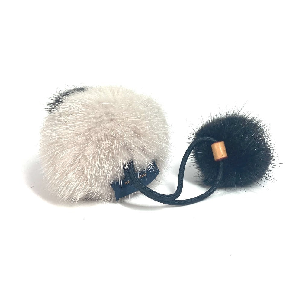 LOUIS VUITTON Hair rubber M78920 , Neo Bizon Fur gray LV Cozy Scrunchie Vison