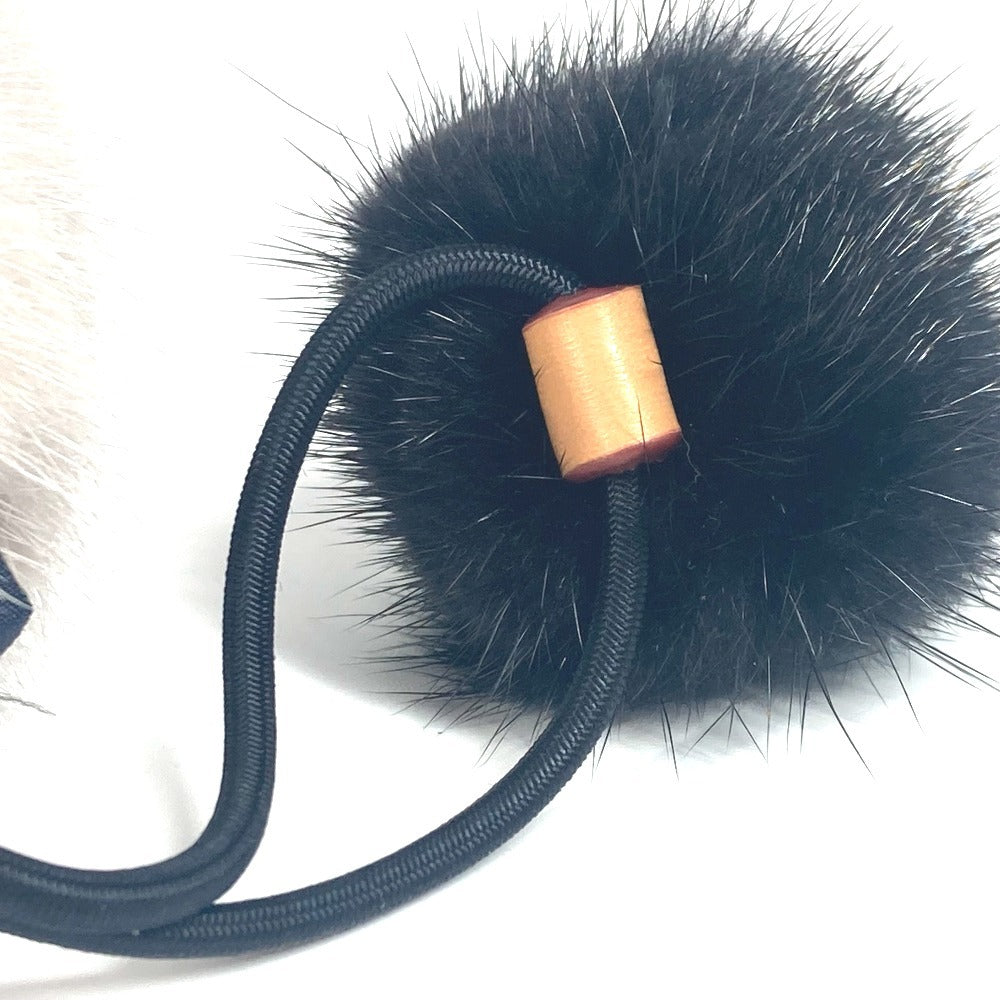 LOUIS VUITTON Hair rubber M78920 , Neo Bizon Fur gray LV Cozy Scrunchie Vison