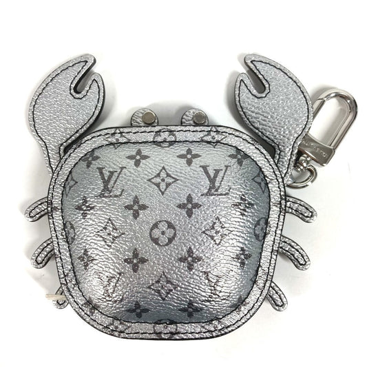 LOUIS VUITTON key ring M02529 leather Silver Monogram LV Club Crab