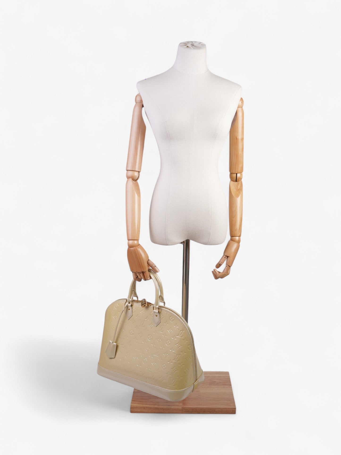 Louis Vuitton Alma Cream Embossed Leather MM