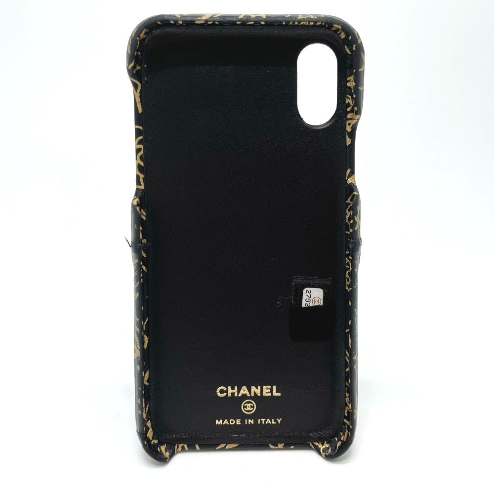 CHANEL iPhone case Calfskin gold Camellia CCCOCO Mark Matrasse Women