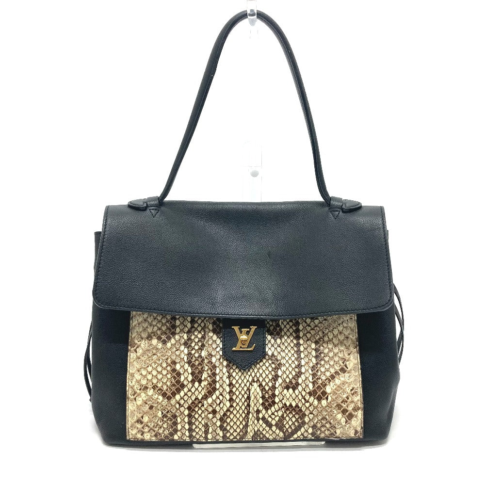 LOUIS VUITTON Handbag N92280 leather black logoMetal Rock Me MM Women