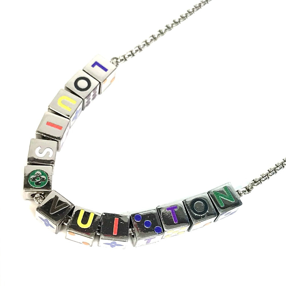 LOUIS VUITTON Necklace M68873 metal Silver Accessories/logo Collier LV Playit
