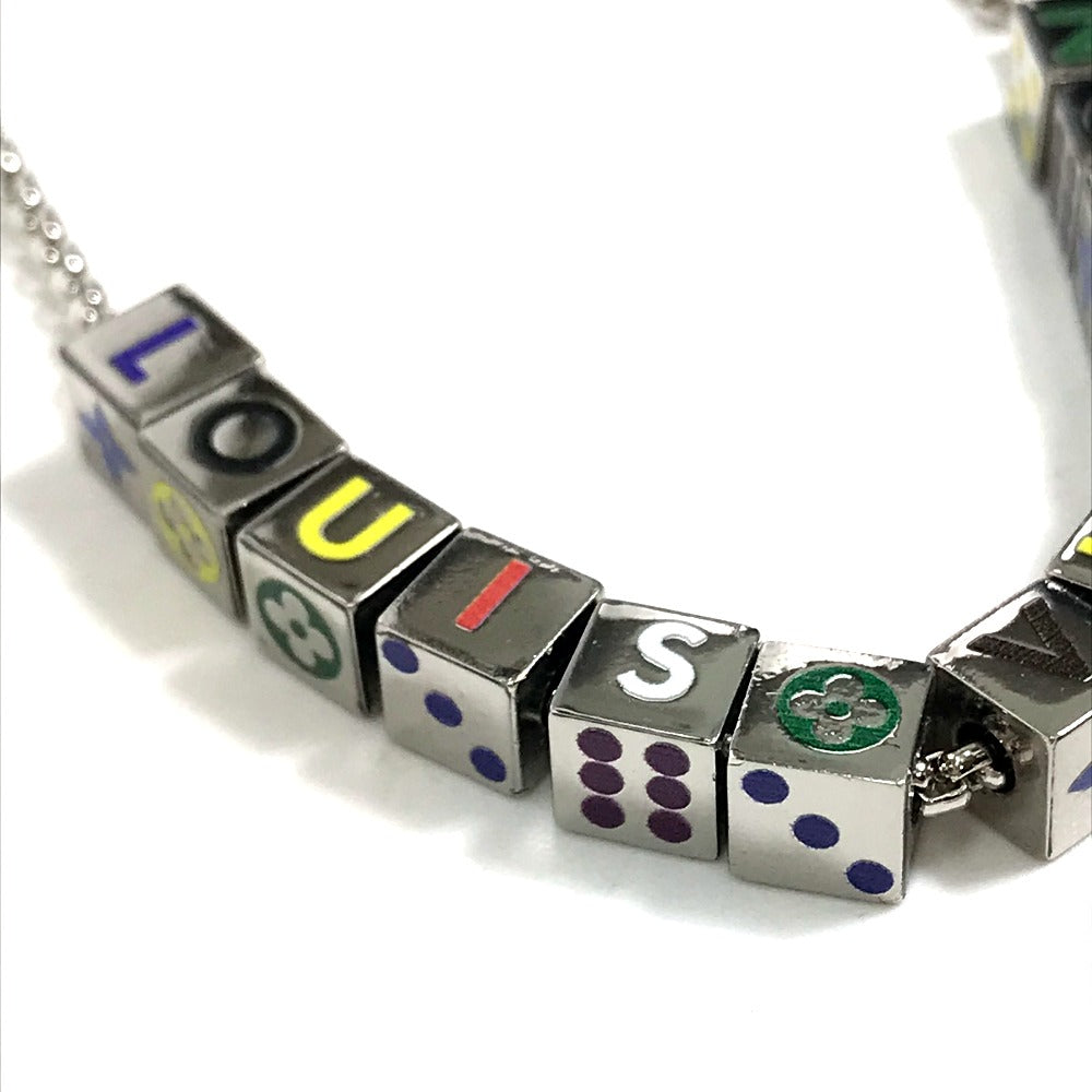 LOUIS VUITTON Necklace M68873 metal Silver Accessories/logo Collier LV Playit