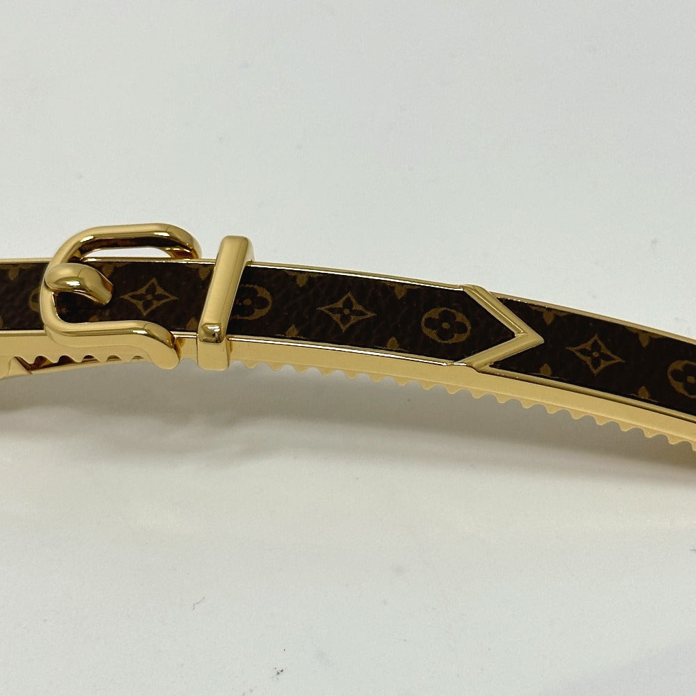 LOUIS VUITTON Valletta M00566 Gold Plated Brown Monogram barrette loop Women
