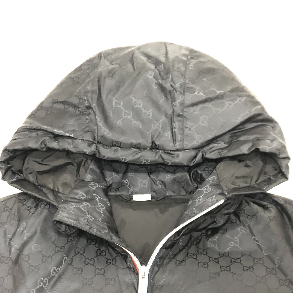 GUCCI Down jacket 452434 Nylon, Down black GG nylon emblem mens 44