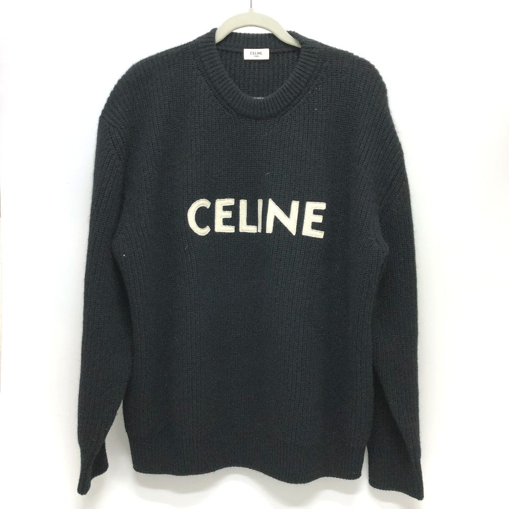 CELINE knit 2A19R205O Wool, Angora black logo Eddy period mens S