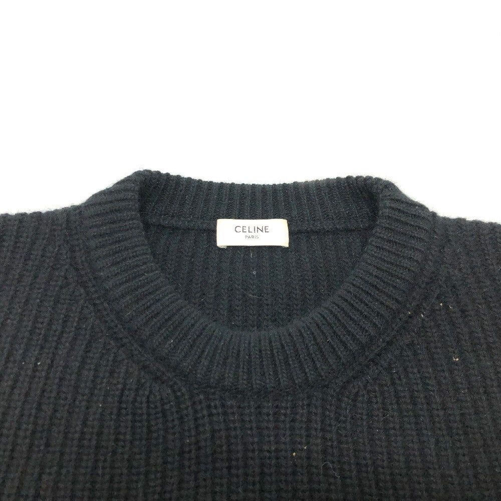 CELINE knit 2A19R205O Wool, Angora black logo Eddy period mens S