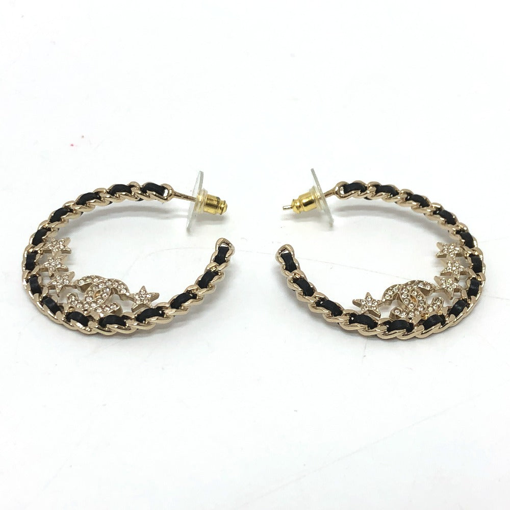CHANEL Pierce B23C metal gold Star COCO Mark hoop Women