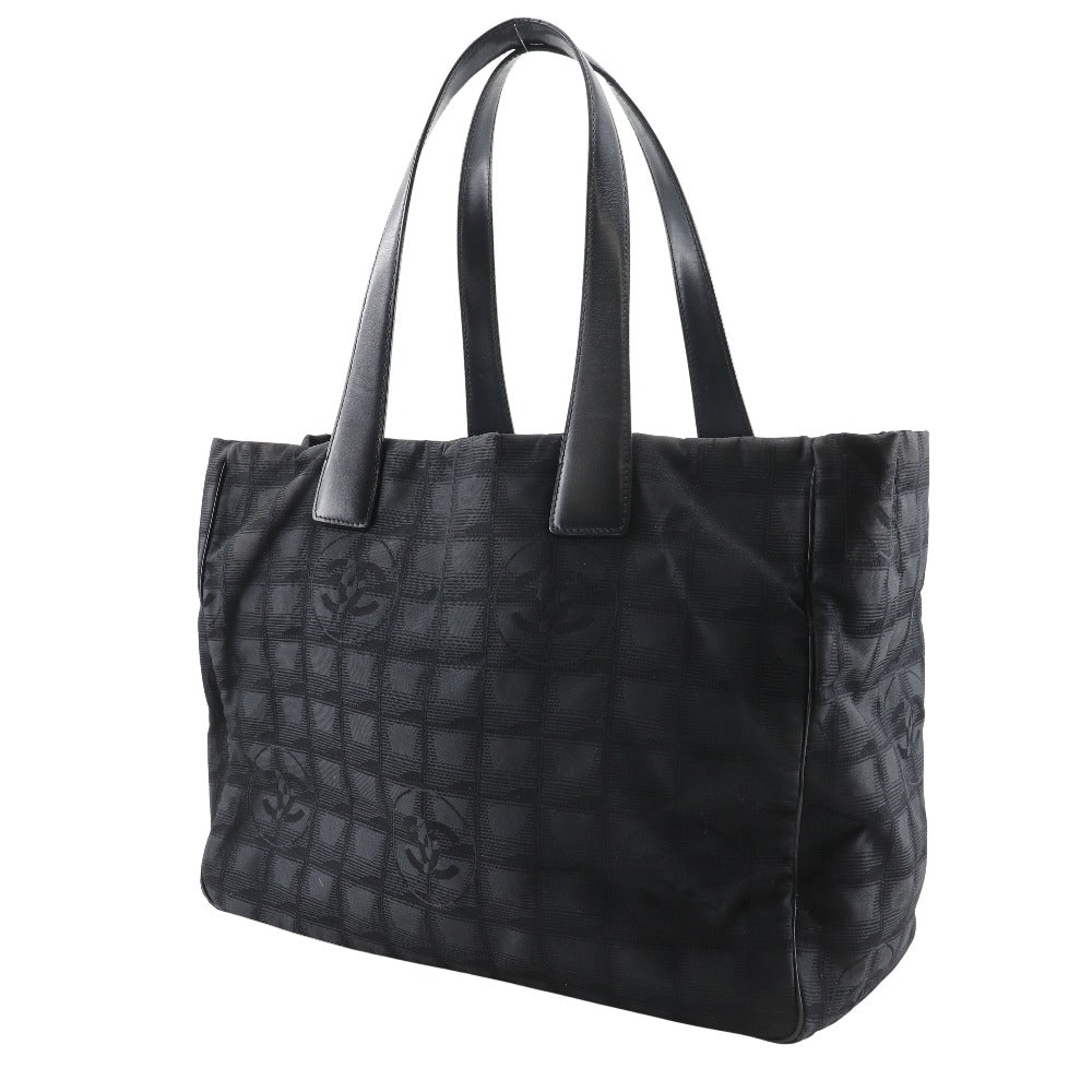 CHANEL Tote Bag A15991 Nylon canvas black New travel line Tote MM Women