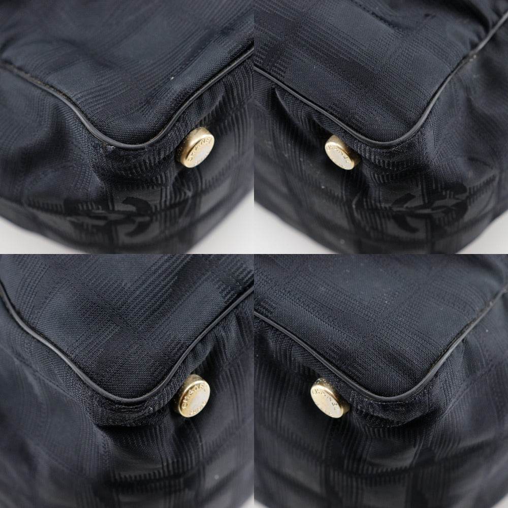 CHANEL Tote Bag A15991 Nylon canvas black New travel line Tote MM Women