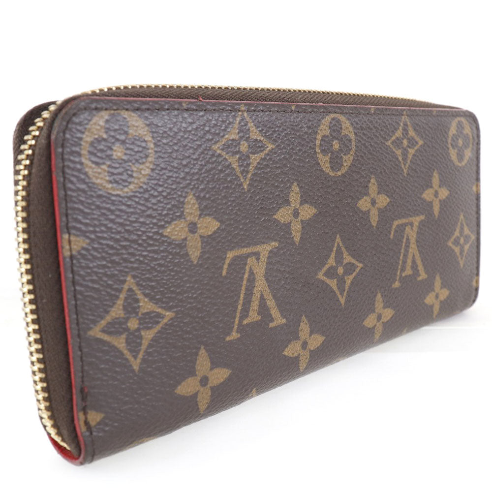 LOUIS VUITTON Long Wallet Purse M62940 Monogram canvas Brown Flower charm Portefeuille Clemence Women