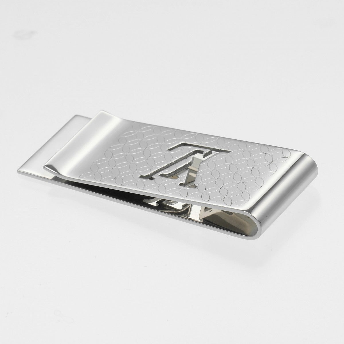 LOUIS VUITTON Money clip M65041 metal Silver Bill Clip Champs ElysÃ©es