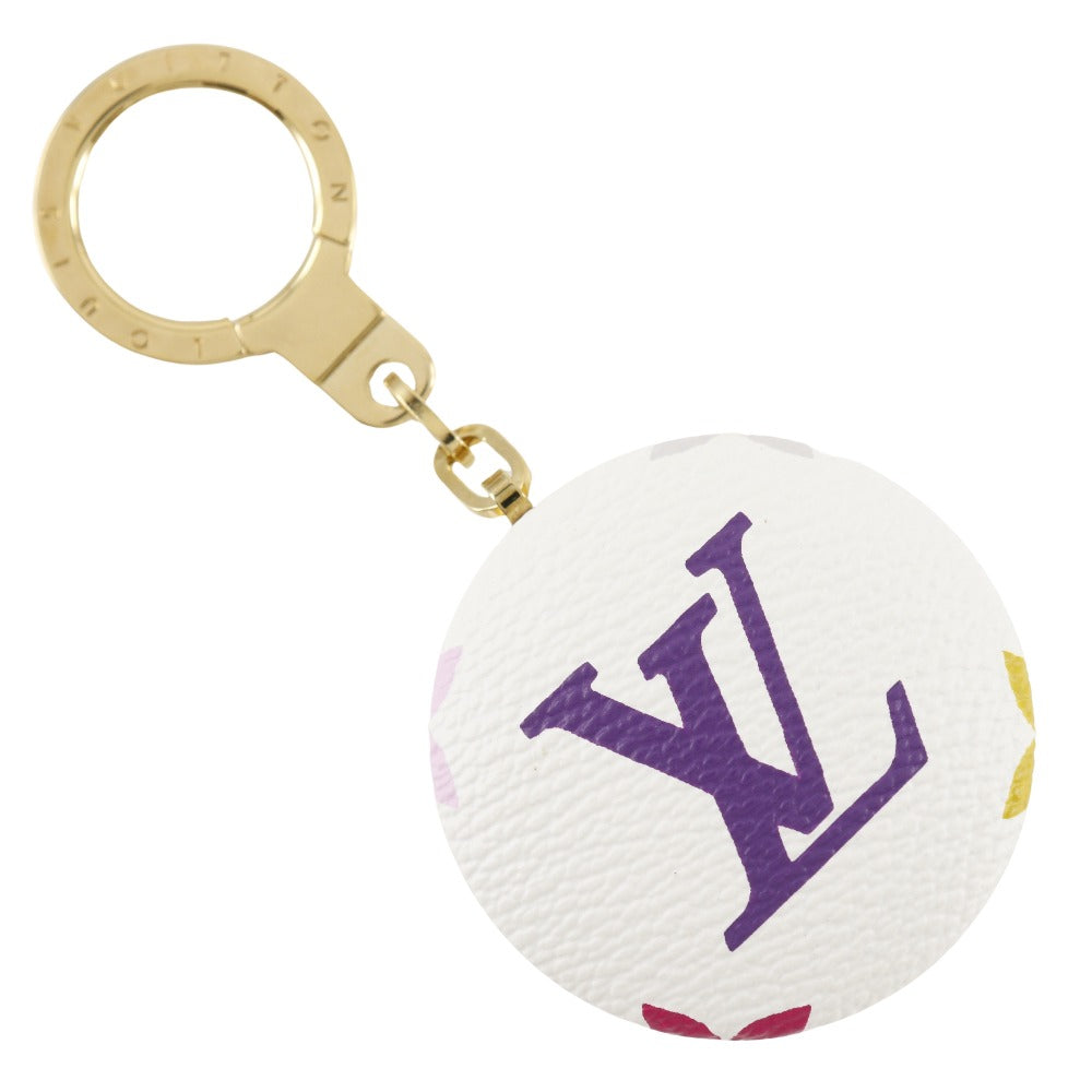 LOUIS VUITTON charm M51911 Monogram Multicolor, Plated Gold White key ring With light Astropill Women