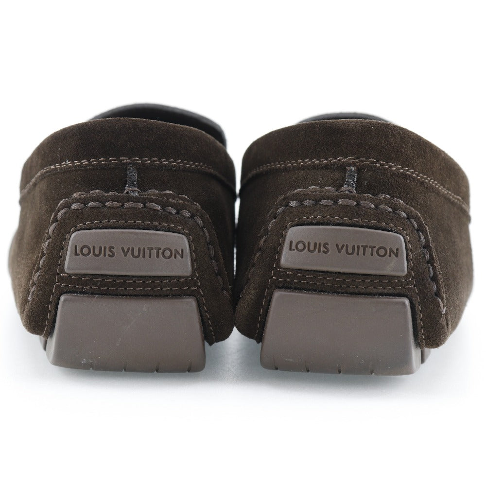 LOUIS VUITTON loafers Suede Brown Driving shoes unisex(Unisex) 6
