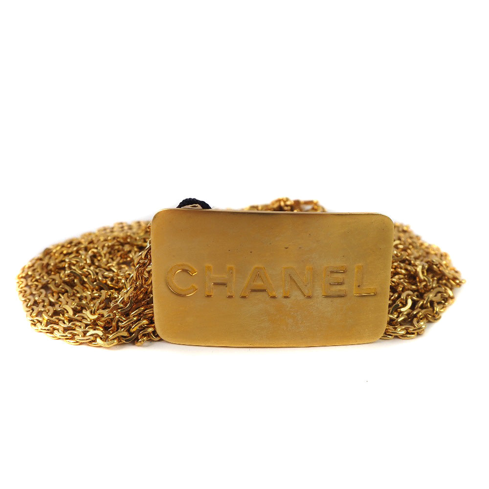 CHANEL belt A07689 Plated Gold gold With logo Chain Women 70