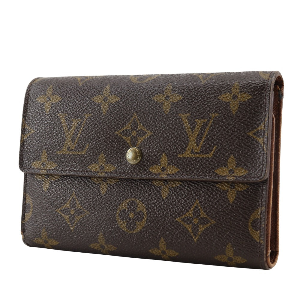 LOUIS VUITTON Tri-fold wallet M61202 Monogram canvas Brown Porto Tresol Etui Papie unisex(Unisex)