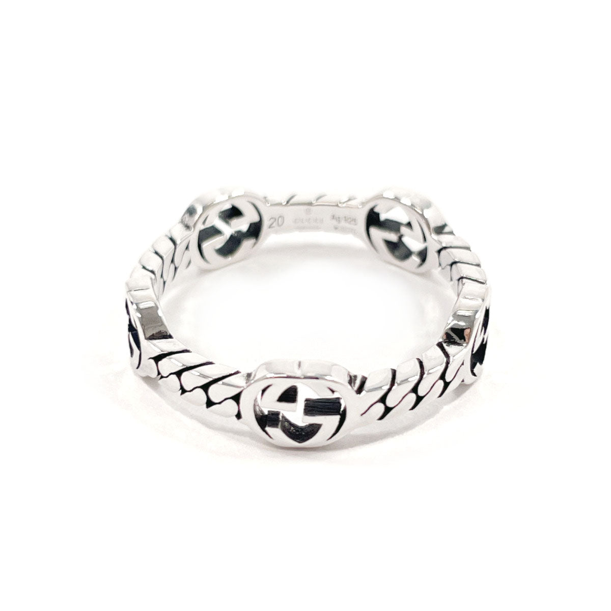 GUCCI Ring Silver925 Silver Interlocking G
