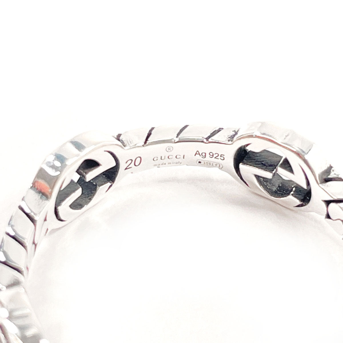 GUCCI Ring Silver925 Silver Interlocking G