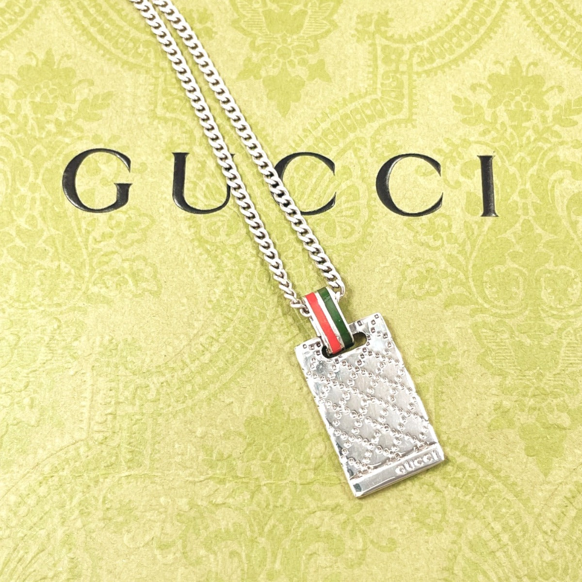 GUCCI Necklace Silver925 Silver Sherry line Diamante
