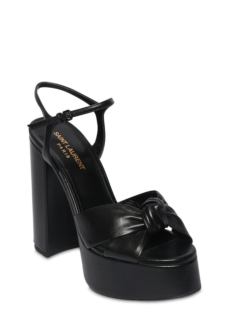 SAINT LAURENT BIANCA PLATFORM SANDALS