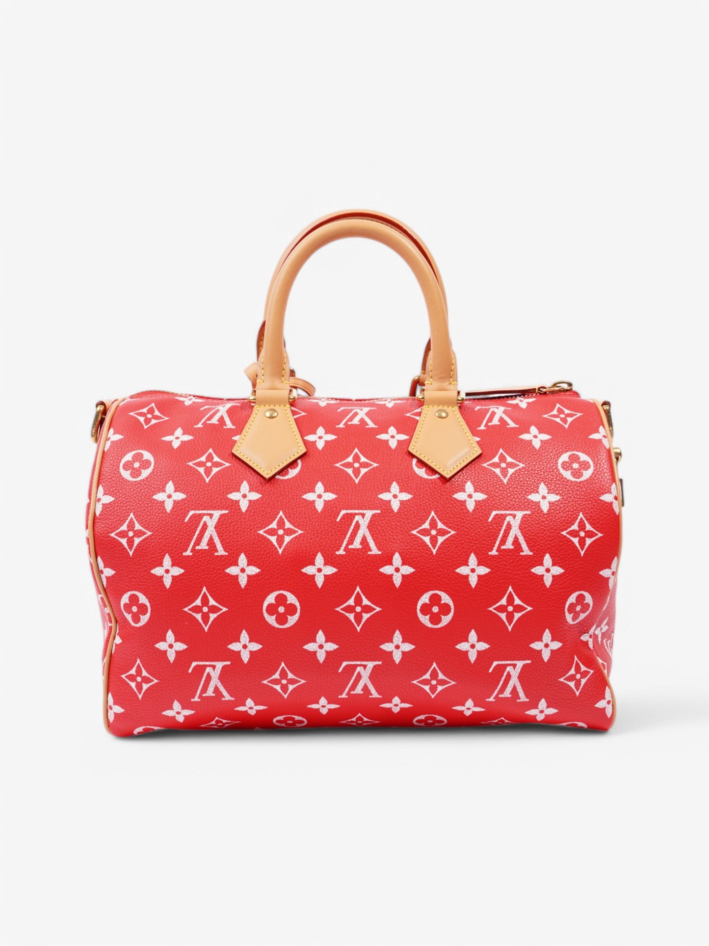 Louis Vuitton Speedy P9 BandouliÃ¨re Red Monogram Calfskin Leather 30
