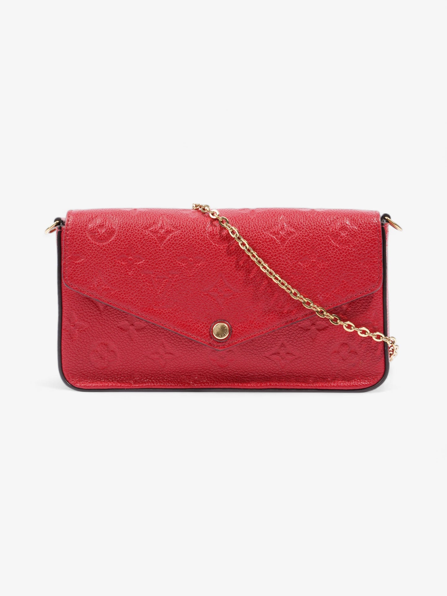Louis Vuitton Felicie Pochette Monogram Scarlet Red Calfskin Leather