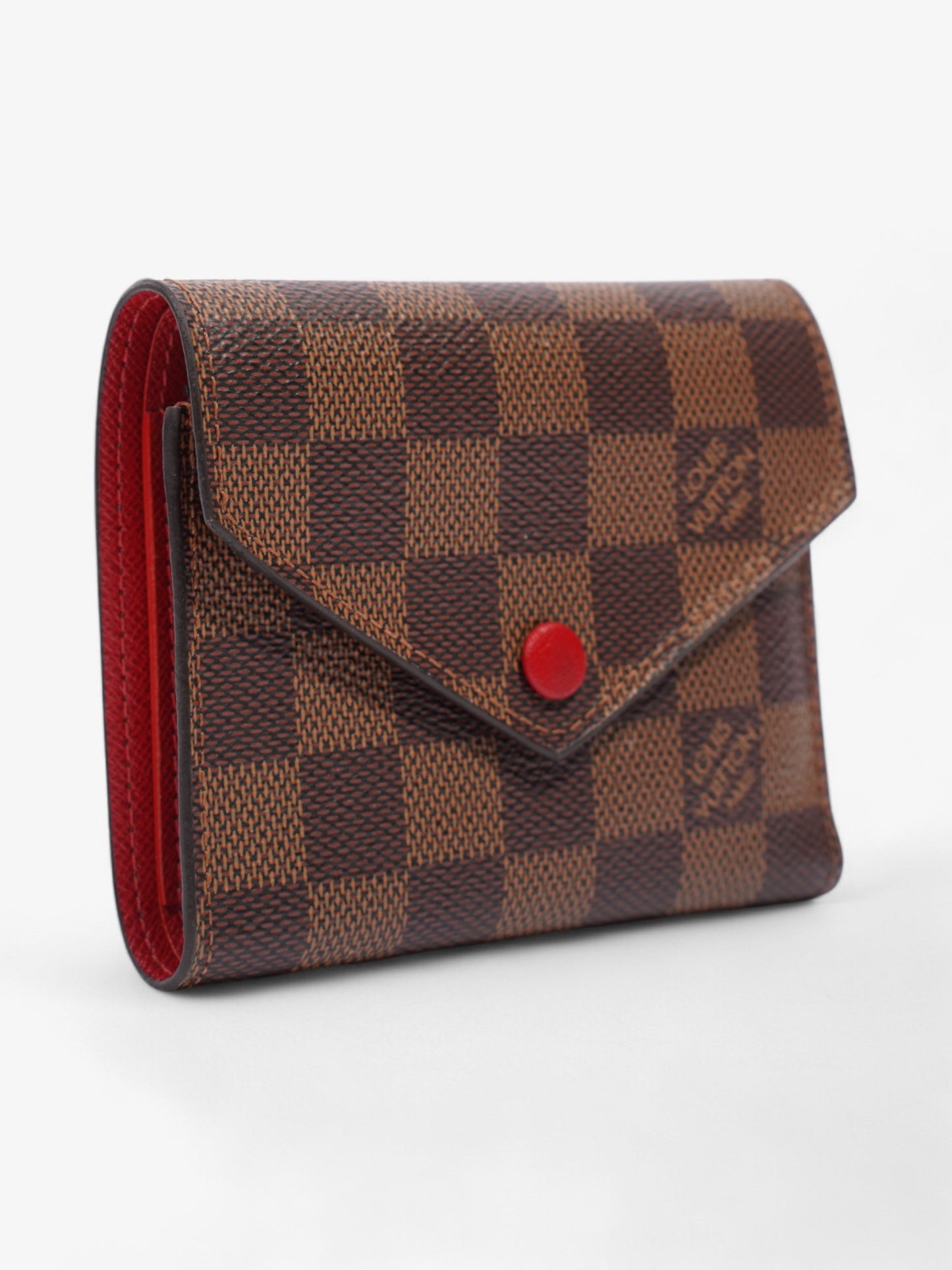 Louis Vuitton Victorine Wallet Damier Ebene / Red Canvas