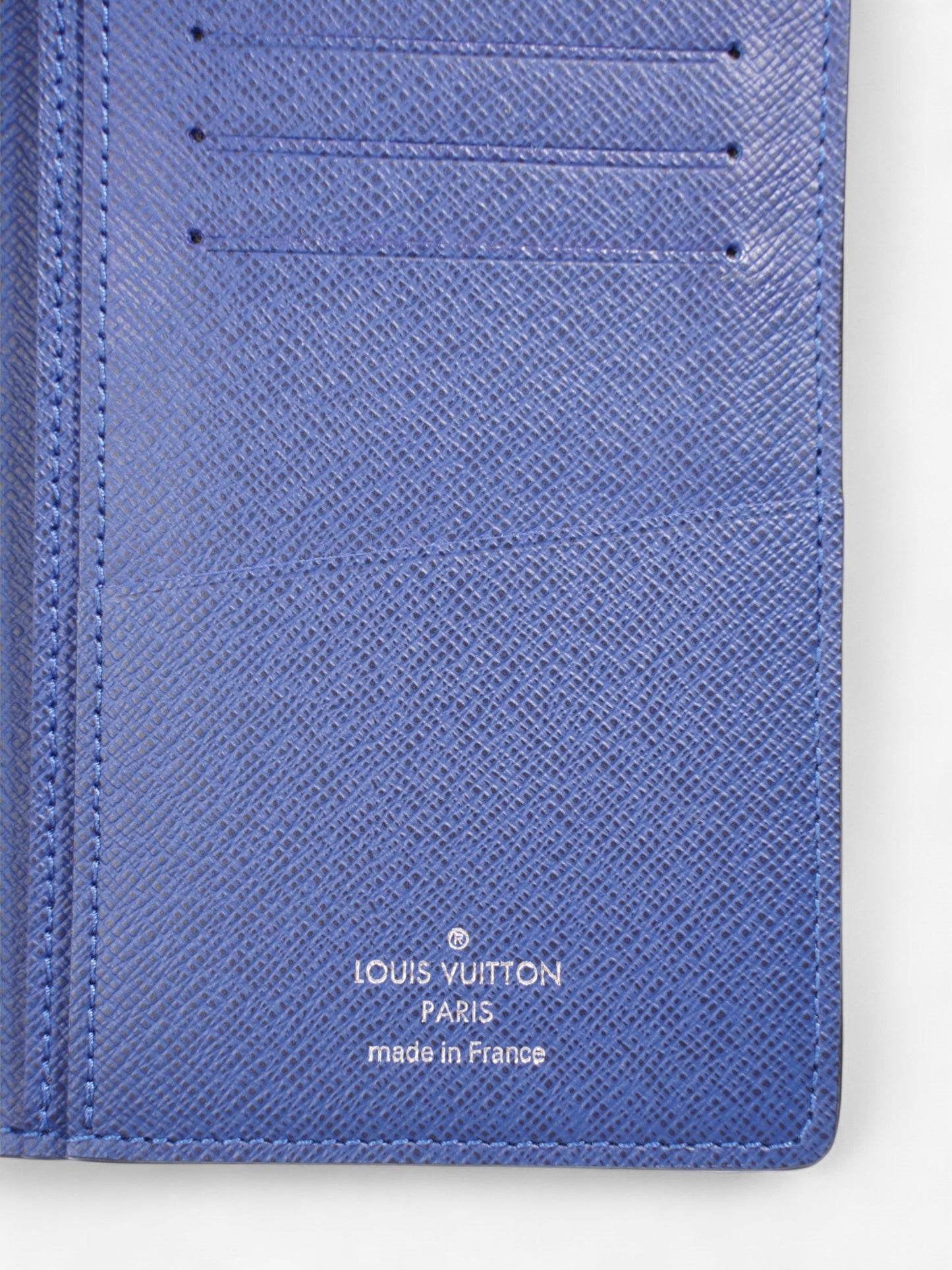 Louis Vuitton Lama Portefeuille Brazza Cobalt Leather