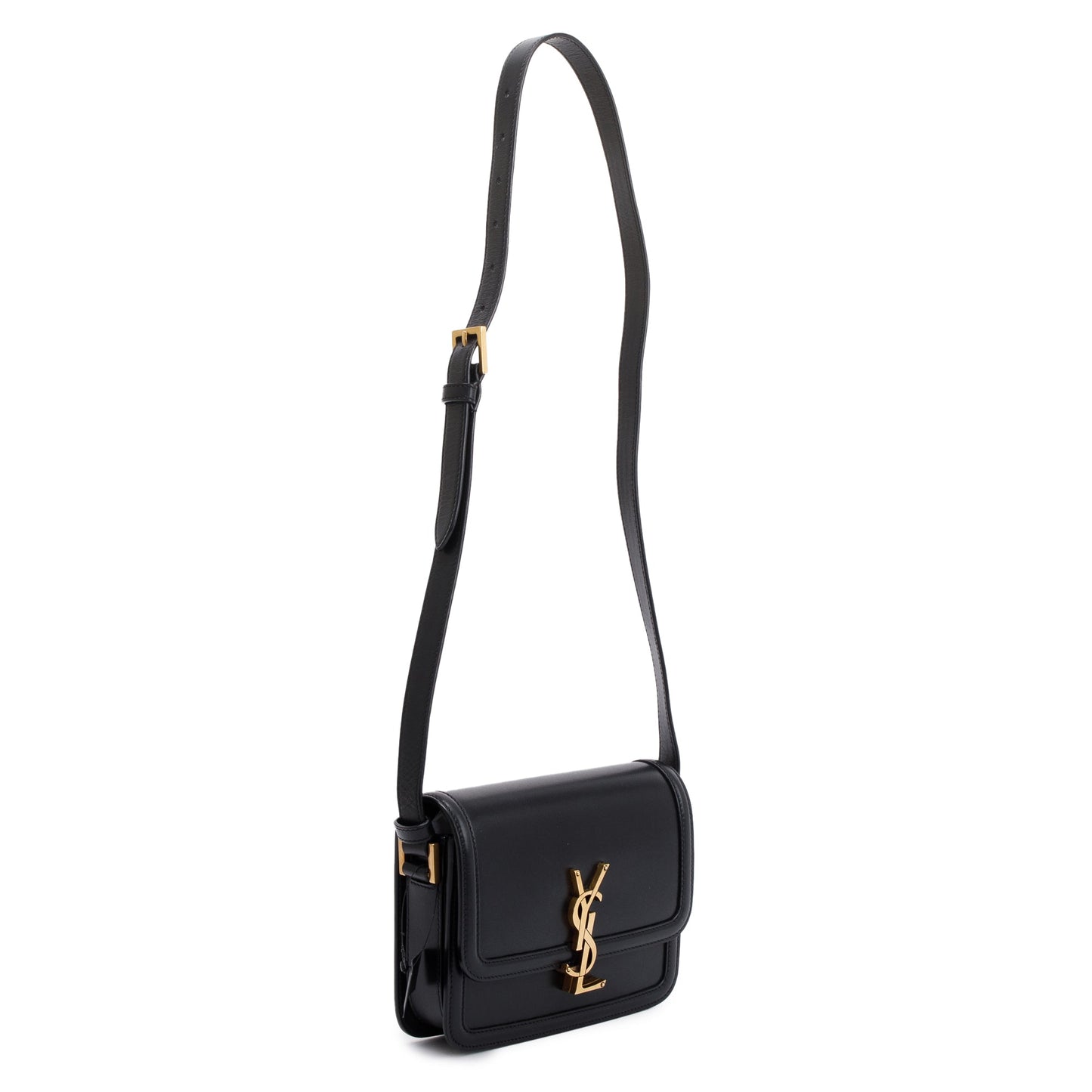 Saint Laurent 2020 Black Box Leather Small Solferino Satchel