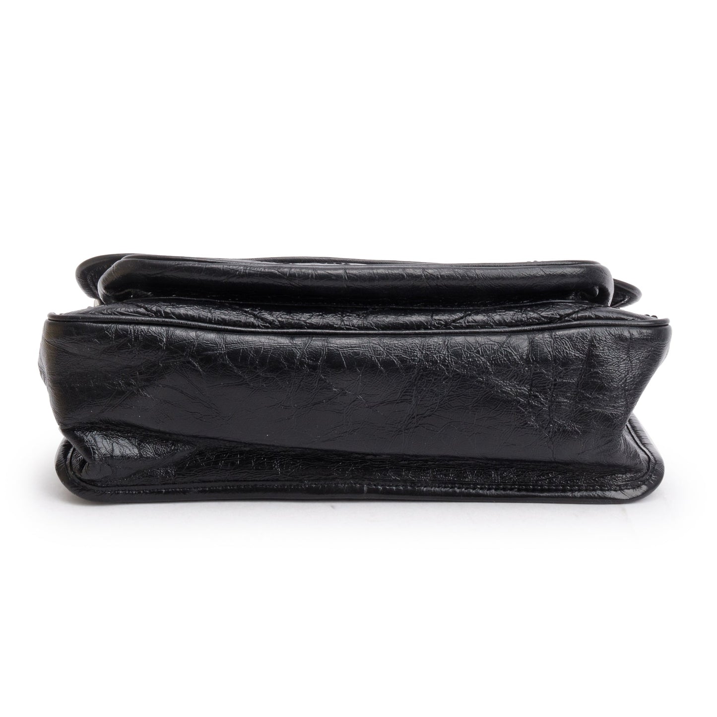 Saint Laurent 2020 Black Crinkled Calfskin Leather Medium Niki Shoulder Bag