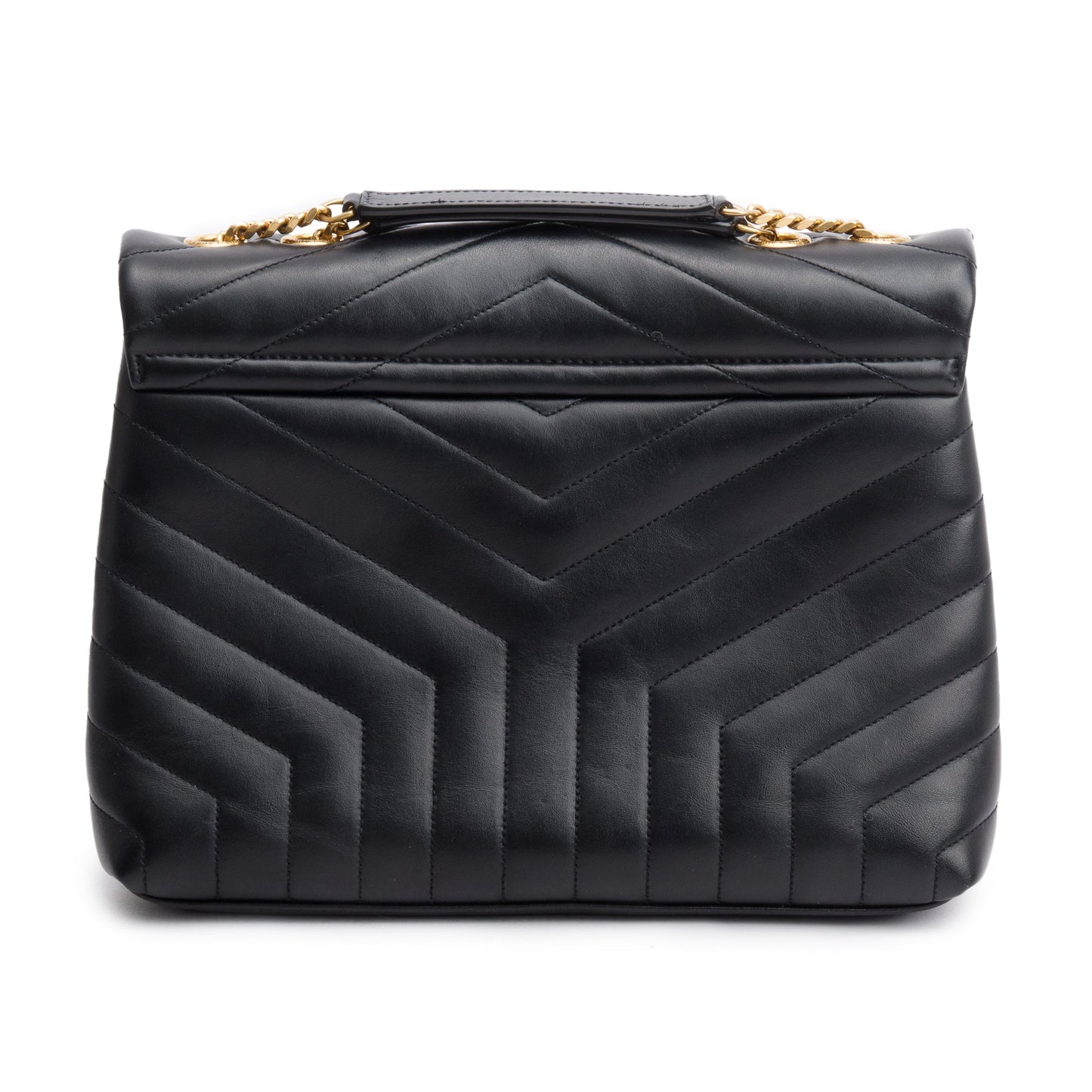 Saint Laurent 2020 Black Quilted Leather Medium Loulou Monogram Shoulder Bag